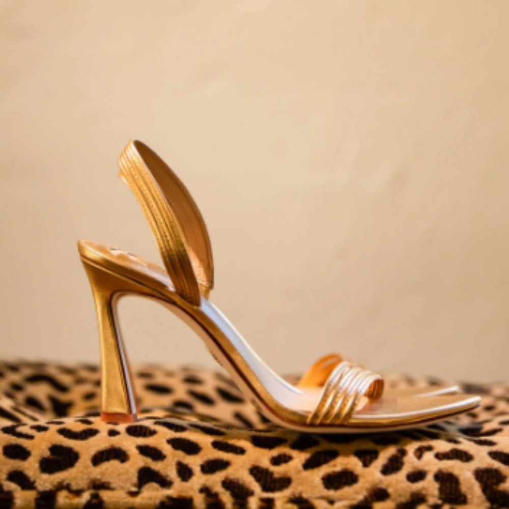 NIB Antonio Melani The Nat Note Granada Leather Dress Sandal